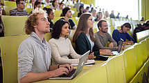Students in a lecture hall 