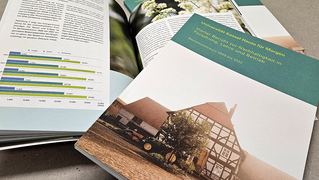 The photo shows the 4th Sustainability Report. 