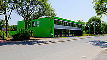 The photo shows the Institute for Sport and Sports Science at the University of Kassel